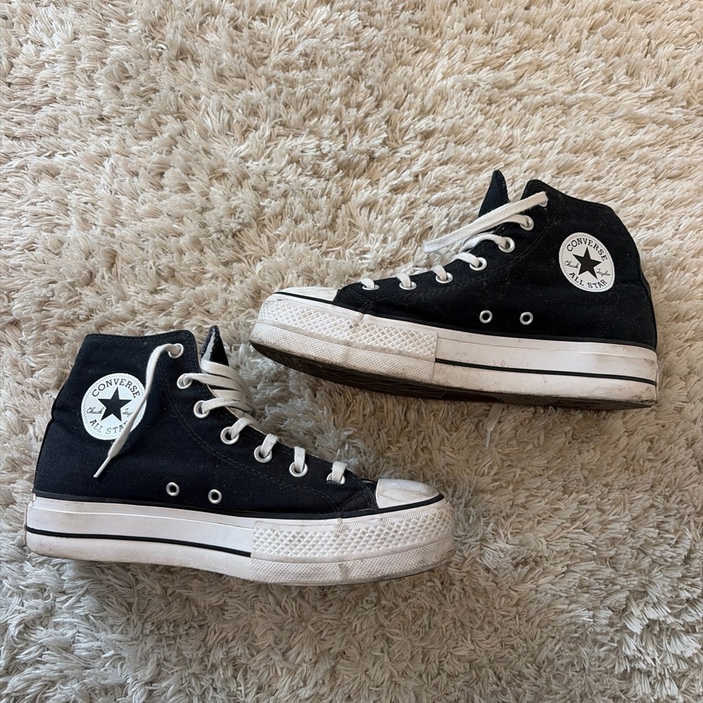 Converse High Top Sneakers in Black and White